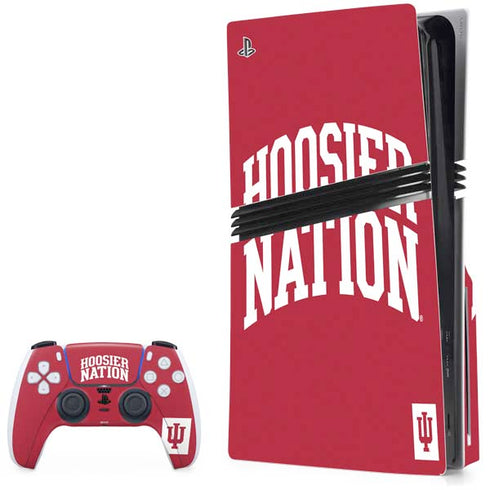 Indiana University Hoosier Nation PS5 Pro Disk Bundle Skin