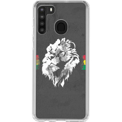 Horizontal Banner - Lion of Judah Galaxy A21 Clear Case