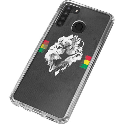 Horizontal Banner - Lion of Judah Galaxy A21 Clear Case