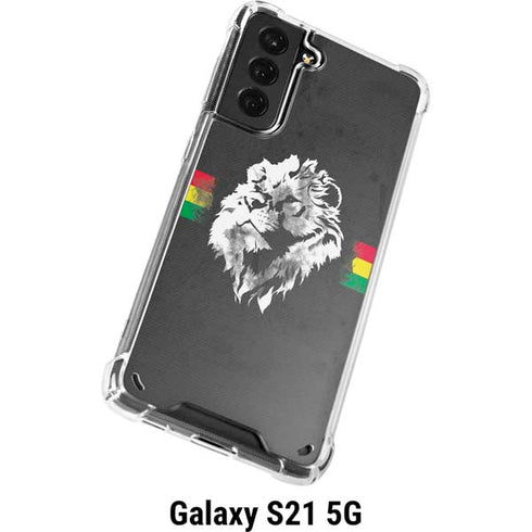 Horizontal Banner - Lion of Judah Galaxy S21 5G Clear Case