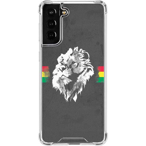 Horizontal Banner -  Lion of Judah Galaxy S21 FE Clear Case