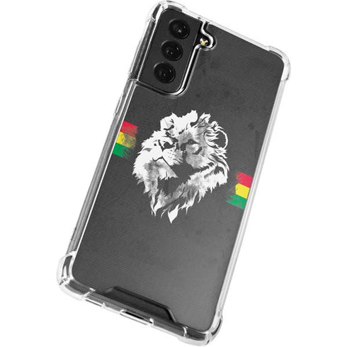 Horizontal Banner - Lion of Judah Galaxy S21 FE Clear Case