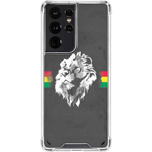 Horizontal Banner - Lion of Judah Galaxy S21 Ultra 5G Clear Case