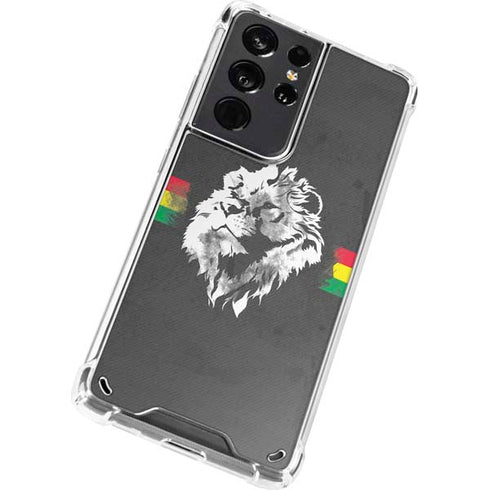 Horizontal Banner - Lion of Judah Galaxy S21 Ultra 5G Clear Case
