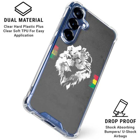 Horizontal Banner - Lion of Judah Galaxy S25 Plus Clear Case