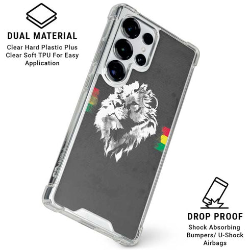 Horizontal Banner - Lion of Judah Galaxy S25 Ultra Clear Case