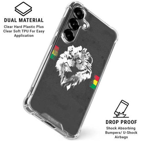 Horizontal Banner - Lion of Judah Galaxy S26 Plus Clear Case