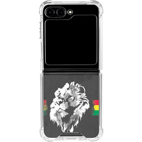 Horizontal Banner - Lion of Judah Galaxy Z Flip6 Clear Case