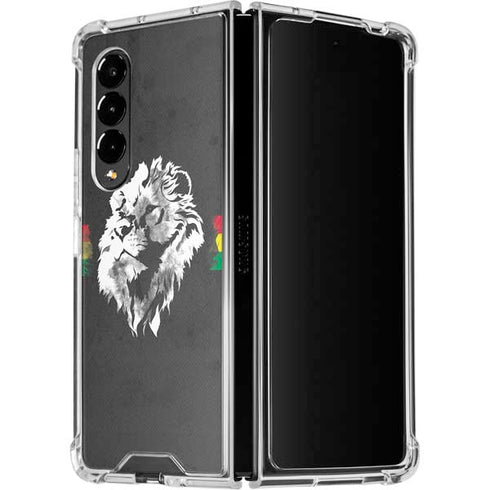 Horizontal Banner - Lion of Judah Galaxy Z Fold4 5G Clear Case