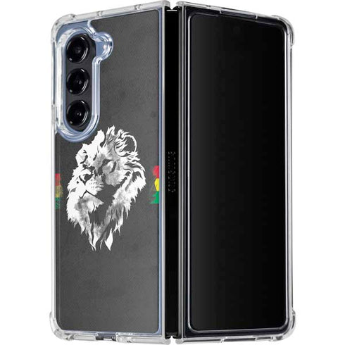 Horizontal Banner - Lion of Judah Galaxy Z Fold5 5G Clear Case
