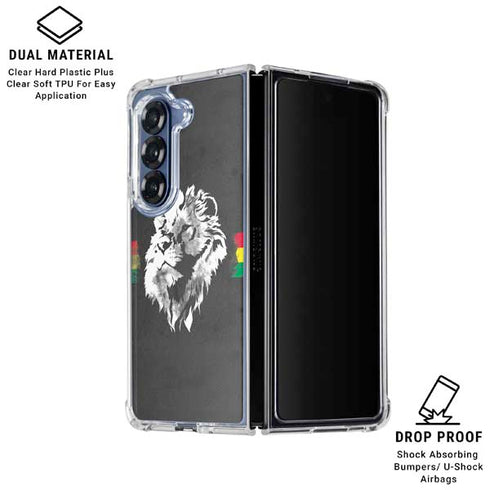 Horizontal Banner - Lion of Judah Galaxy Z Fold6 Clear Case