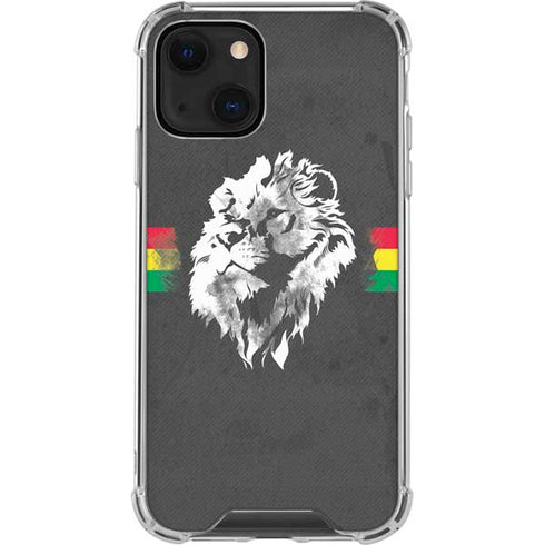 Horizontal Banner - Lion of Judah iPhone 13 Mini Clear Case