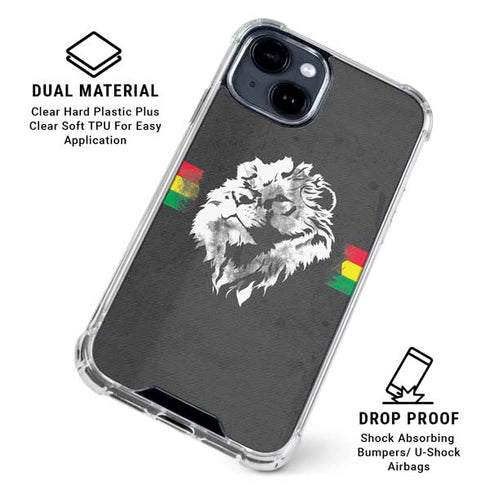 Horizontal Banner - Lion of Judah iPhone 14 Plus Clear Case