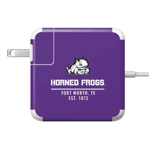 Texas Christian University Horned Frogs Fort Worth 85W Power Adapter (15 and 17 inch MacBook Pro Charger) Skin