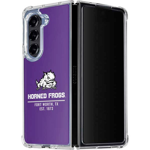 Texas Christian University Horned Frogs Fort Worth Galaxy Z Fold5 5G Clear Case