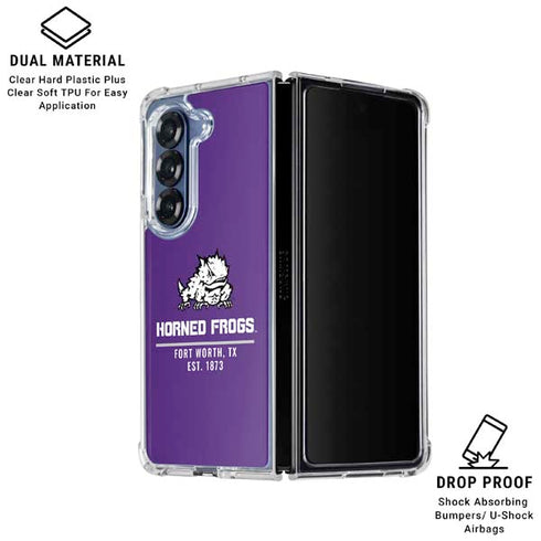 Texas Christian University Horned Frogs Fort Worth Galaxy Z Fold6 Clear Case