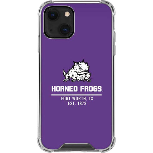Texas Christian University Horned Frogs Fort Worth iPhone 14 Clear Case