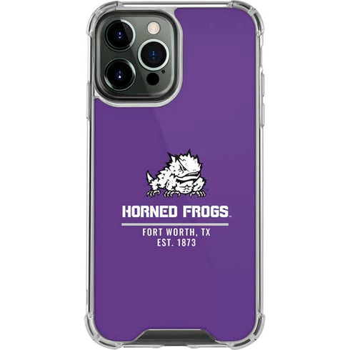 Texas Christian University Horned Frogs Fort Worth iPhone 14 Pro Max Clear Case