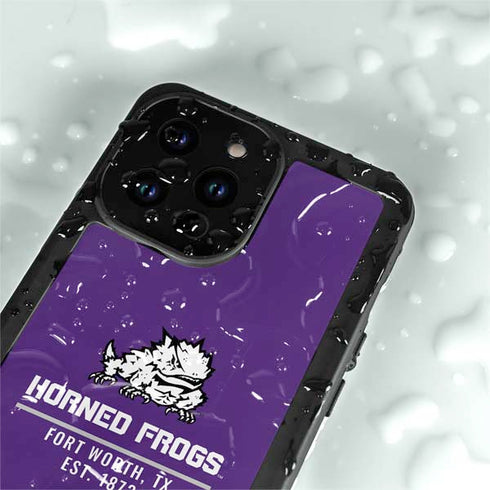 Texas Christian University Horned Frogs Fort Worth iPhone 15 Pro Waterproof Case
