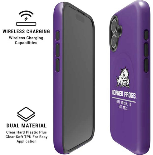 Texas Christian University Horned Frogs Fort Worth iPhone 16 Magsafe Impact Case