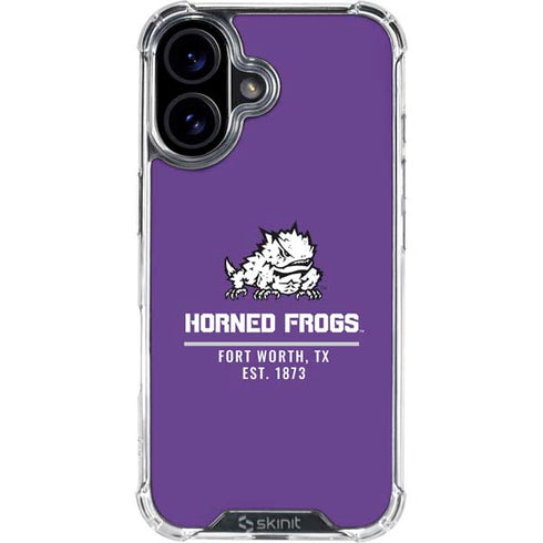 Texas Christian University Horned Frogs Fort Worth iPhone 16 Plus Clear Case