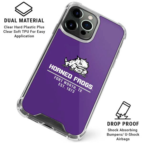 Texas Christian University Horned Frogs Fort Worth iPhone 16 Pro Max Clear Case