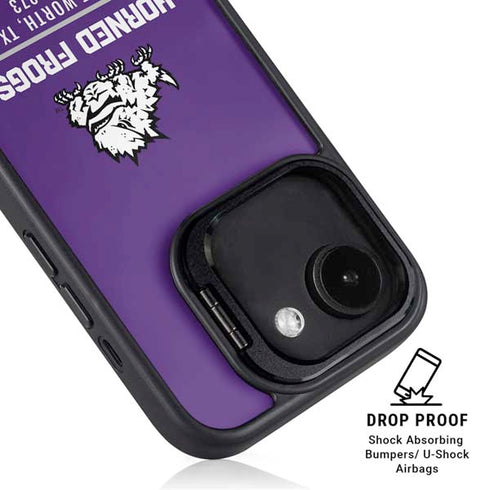 Texas Christian University Horned Frogs Fort Worth iPhone 16e Kickstand Case