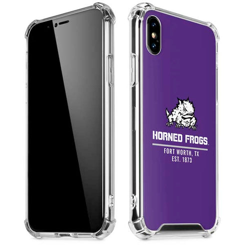 Texas Christian University Horned Frogs Fort Worth iPhone X/XS Clear Case