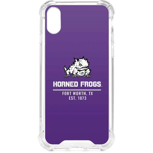Texas Christian University Horned Frogs Fort Worth iPhone XS Clear Case