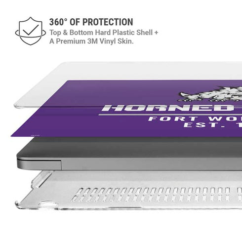 Texas Christian University Horned Frogs Fort Worth MacBook Pro 14in (2021-24) Case plus Skin