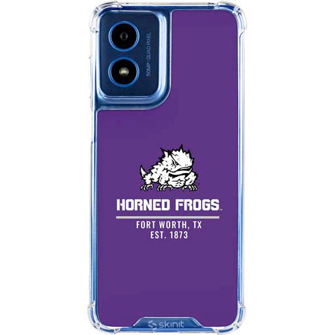 Texas Christian University Horned Frogs Fort Worth Moto G 5G (2024) Clear Case