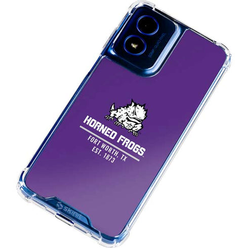Texas Christian University Horned Frogs Fort Worth Moto G 5G (2024) Clear Case