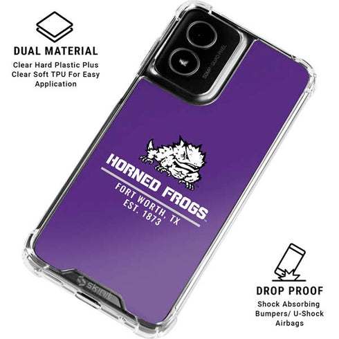Texas Christian University Horned Frogs Fort Worth Moto G Power 5G (2024) Clear Case