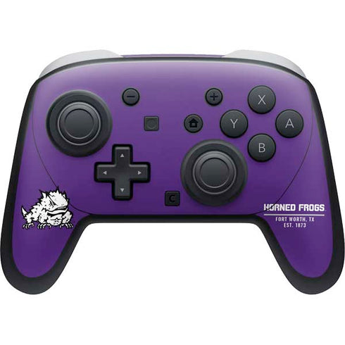 Texas Christian University Horned Frogs Fort Worth Nintendo Switch 2 (2025) Pro Controller Skin