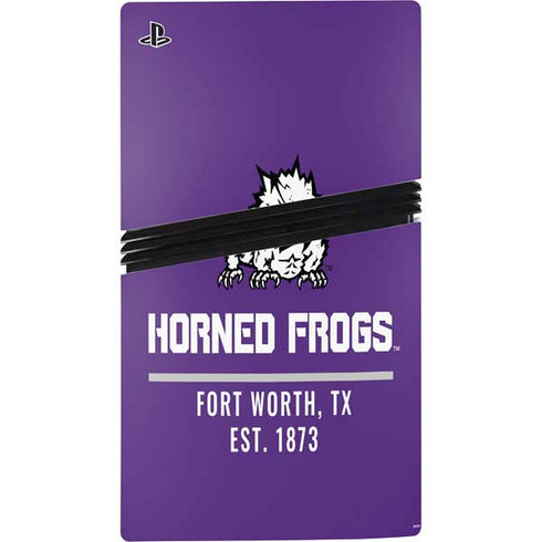 Texas Christian University Horned Frogs Fort Worth PS5 Pro Bundle Skin