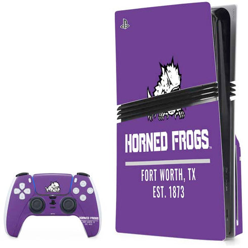 Texas Christian University Horned Frogs Fort Worth PlayStation PS5 Skins