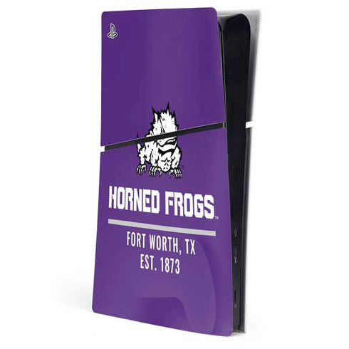 Texas Christian University Horned Frogs Fort Worth PS5 Slim Digital Edition Console Skin