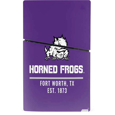 Texas Christian University Horned Frogs Fort Worth PS5 Slim Digital Edition Console Skin