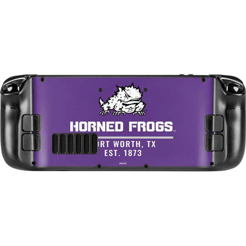 Texas Christian University Horned Frogs Fort Worth Steam Deck Handheld Gaming Computer Skin
