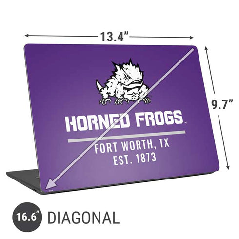 Texas Christian University Horned Frogs Fort Worth Universal Laptop 16.6in (13.4 x 9.7in) Skin