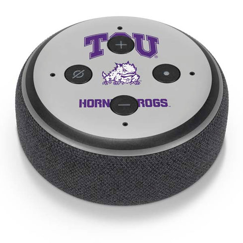 Texas Christian University Horned Frogs Logo Print Amazon Echo Dot Skin
