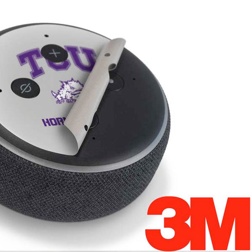 Texas Christian University Horned Frogs Logo Print Amazon Echo Dot Skin
