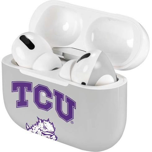 Texas Christian University Horned Frogs Logo Print AirPods Skins