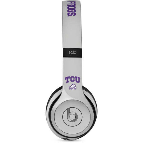 Texas Christian University Horned Frogs Logo Print Beats Solo 2 Wired Skin