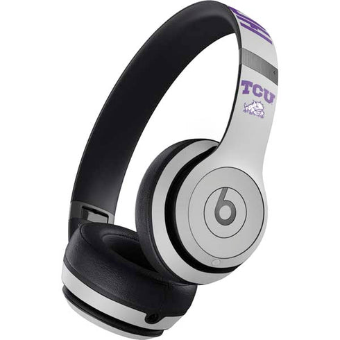 Texas Christian University Horned Frogs Logo Print Beats Solo 4 Wireless Headphones Skin