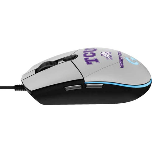 Texas Christian University Horned Frogs Logo Print G203 Prodigy RGB Wired Gaming Mouse Skin