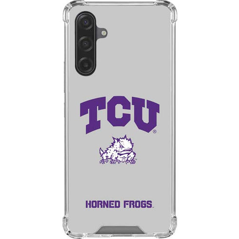 Texas Christian University Horned Frogs Logo Print Galaxy A17 Clear Case