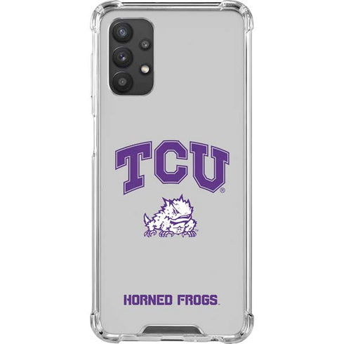 Texas Christian University Horned Frogs Logo Print Galaxy A32 5G Clear Case