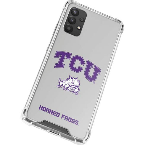 Texas Christian University Horned Frogs Logo Print Galaxy A32 5G Clear Case