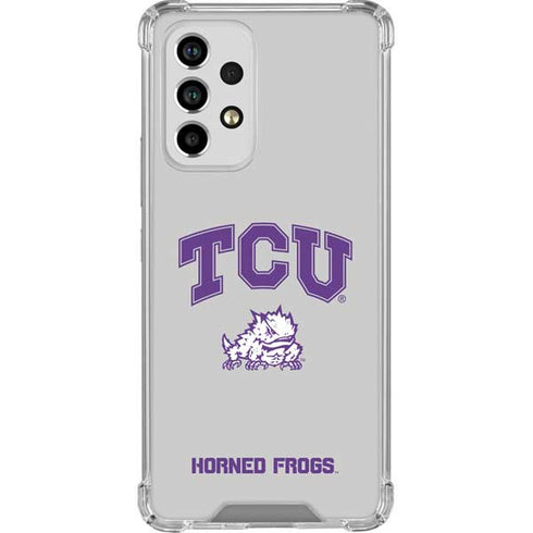 Texas Christian University Horned Frogs Logo Print Galaxy A33 5G Clear Case